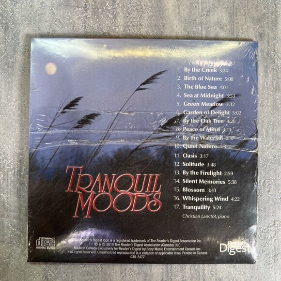 Reader's Digest CD Tranquil Moods 1 Hour Relaxing Music 2010 New - Picture 2 of 3